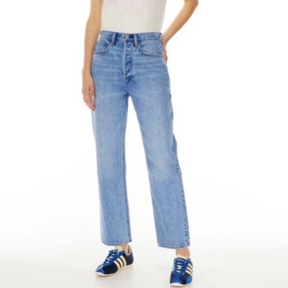 denim forum the joni high rise loose 24” inseam | 25